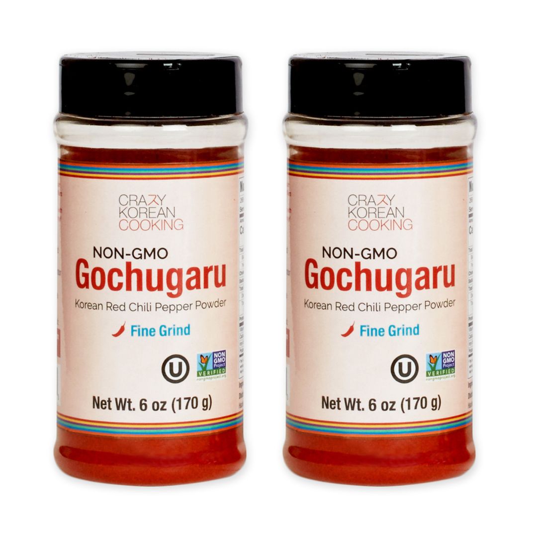 2 Pack, Fine Grind Gochugaru Non GMO Kosher Korean Red Pepper Powder (for sauce making), 6 OZ
