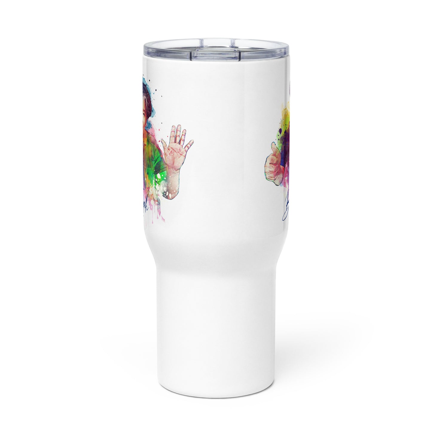 Travel mug with a handle, Mom & Dad