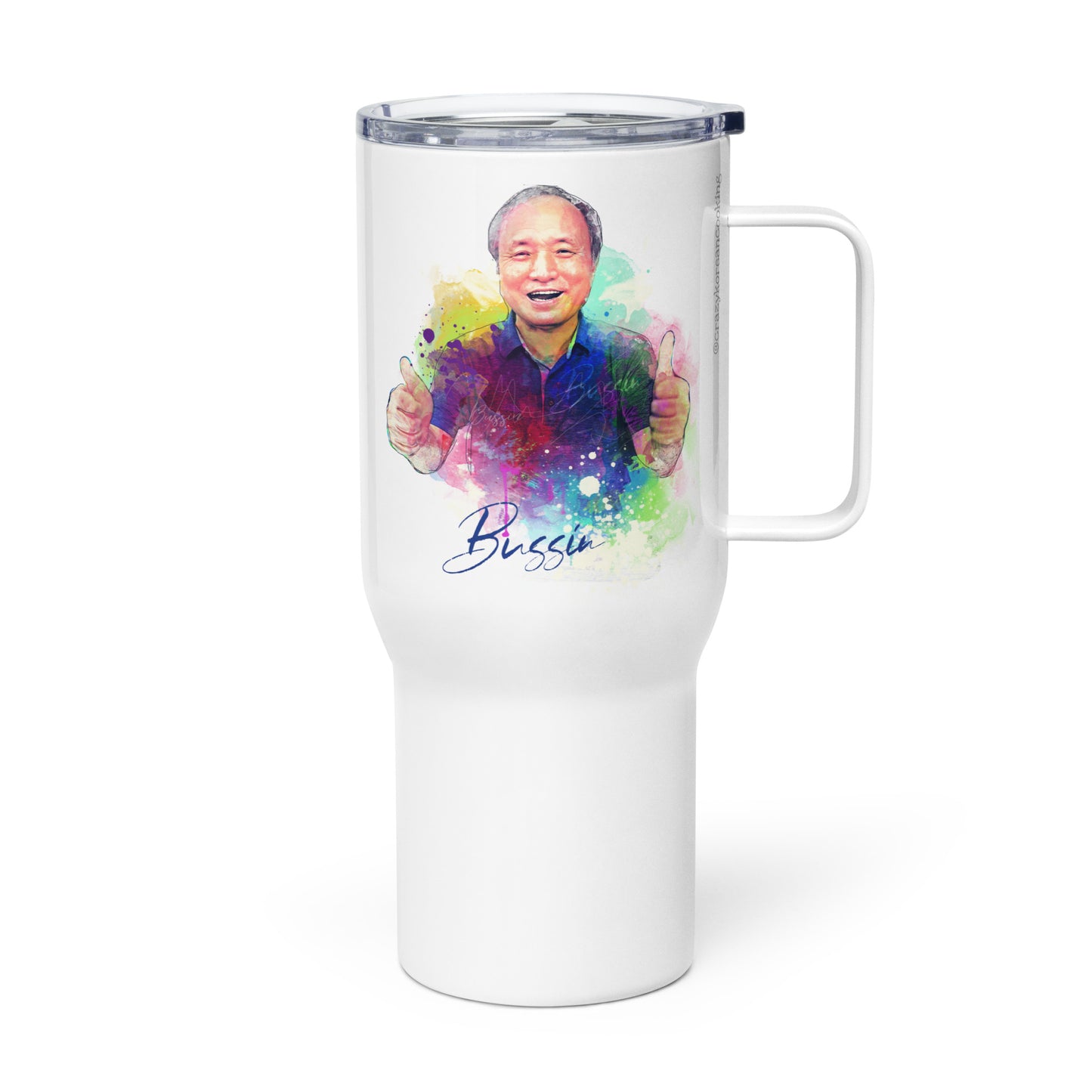 Travel mug with a handle, Mom & Dad