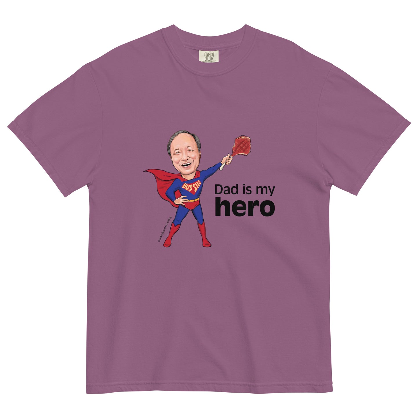 Unisex t-shirt, Dad is my hero