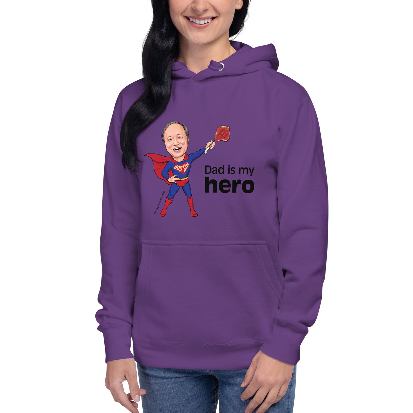 Unisex Hoodie, Dad is my hero