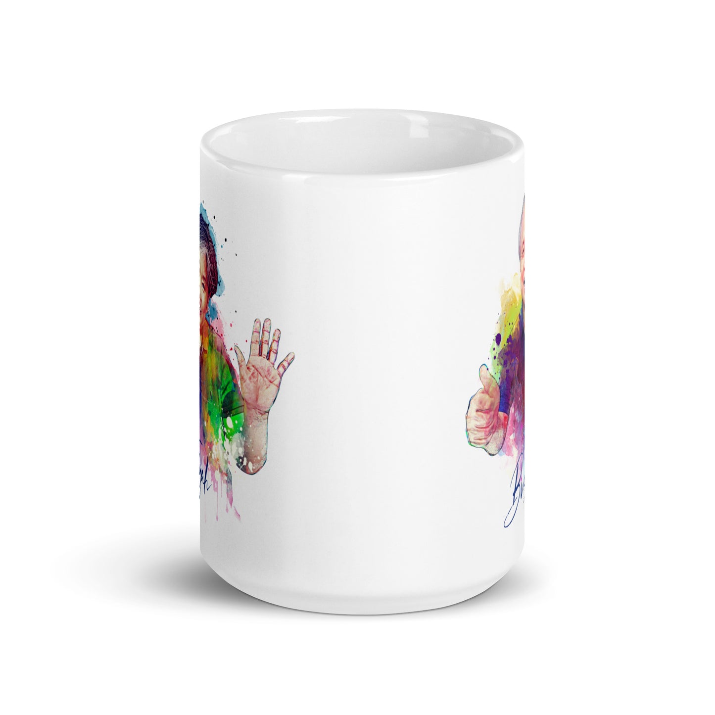 White glossy mug, Mom and Dad