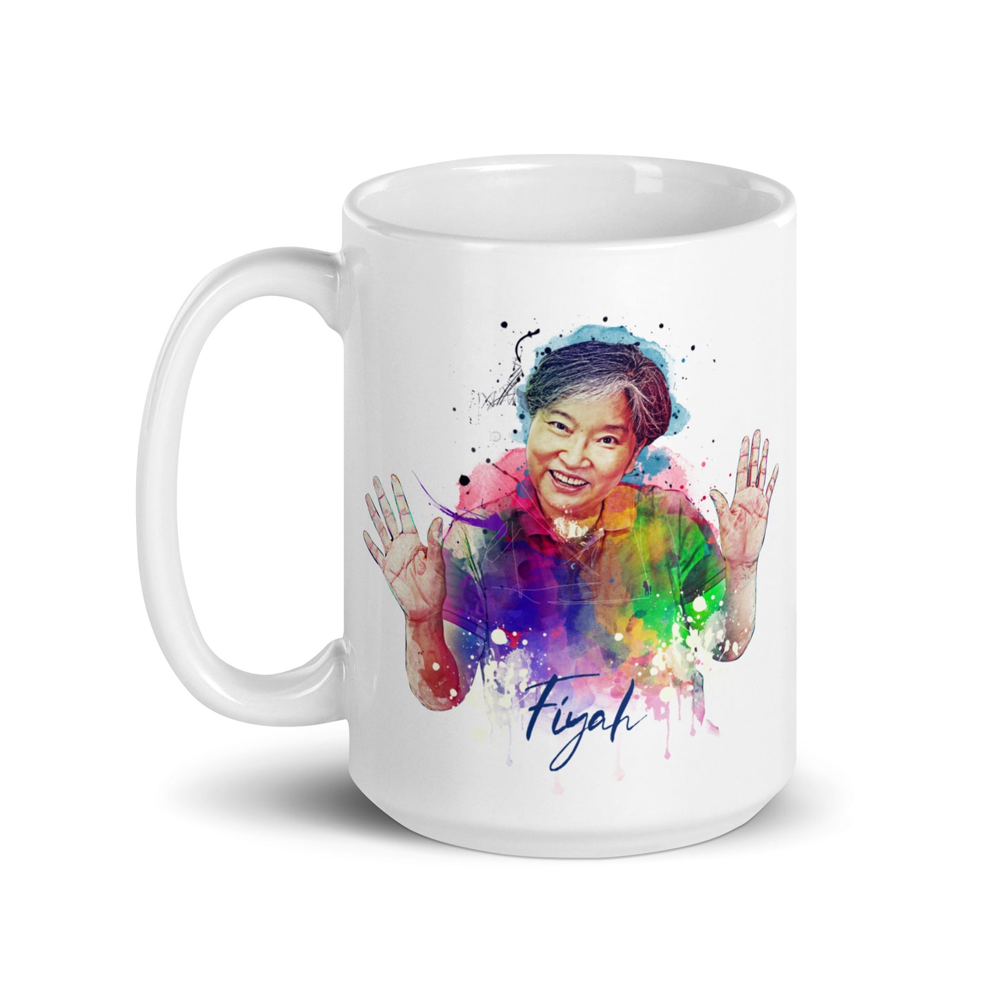 White glossy mug, Mom and Dad