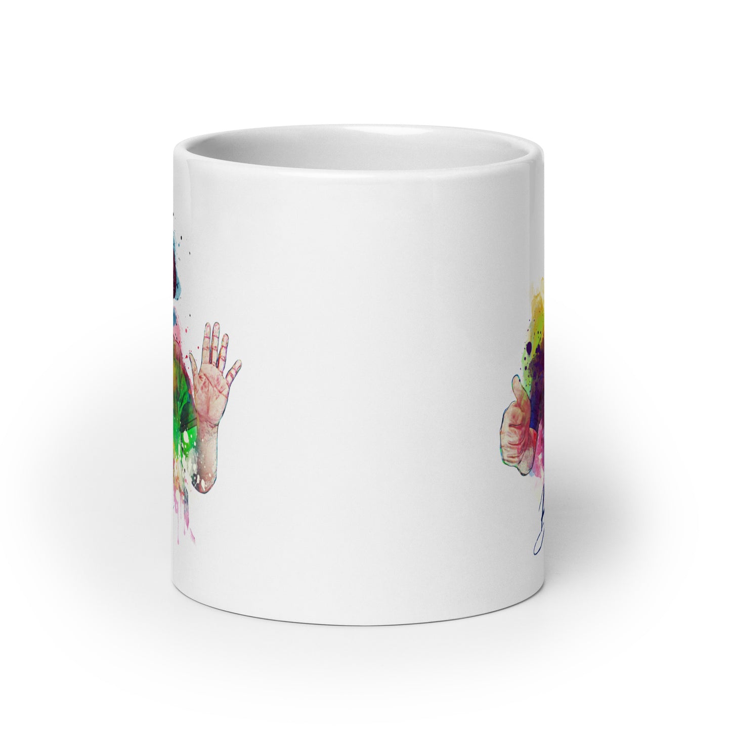 White glossy mug, Mom and Dad