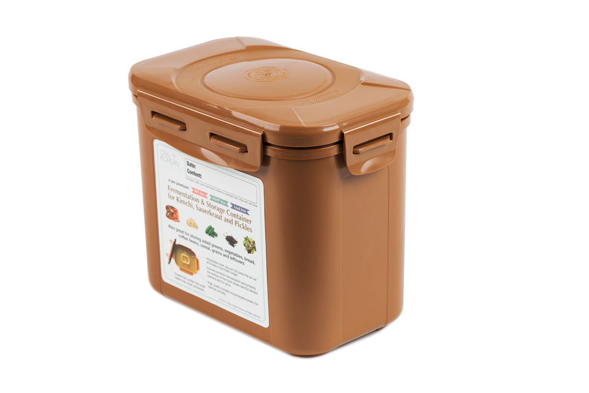 Premium Kimchi Container, 0.9 Gal (3.4L) by Crazy Korean Cooking