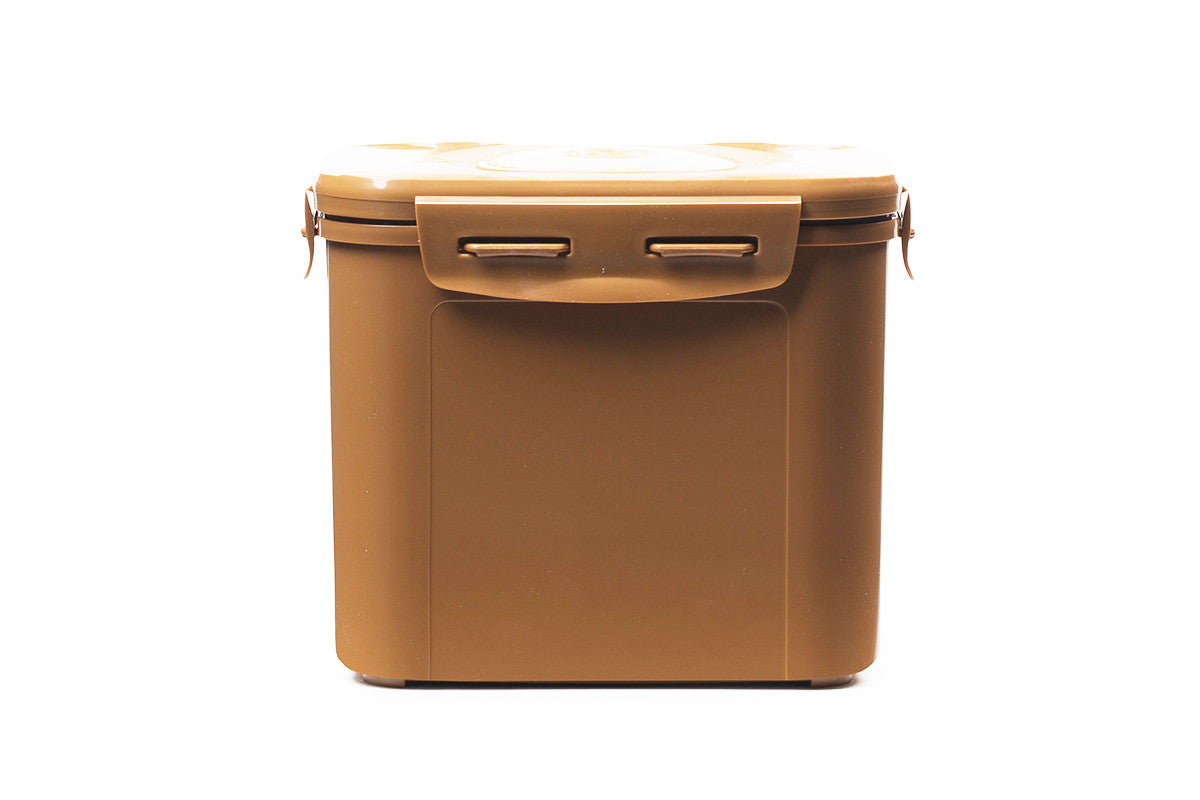 Crazy Korean Cooking Premium  E-jen Kimchi Fermentation & Storage Container,  0.9 Gal (3.4L), Sandy Brown