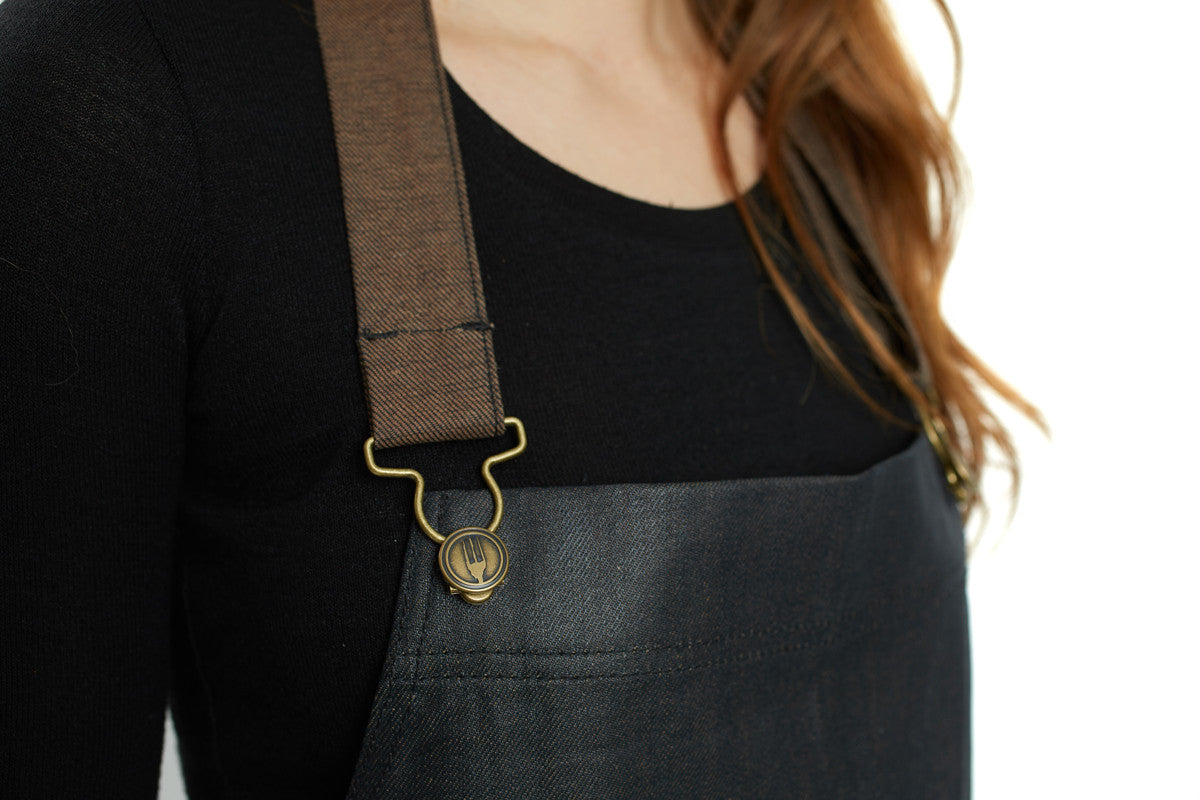 Apron, Crazy Korean Cooking, 100% Cotton Denim