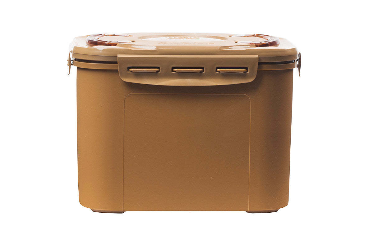 Crazy Korean Cooking  E-jen Premium Kimchi Fermentation & Storage Container, 2.2 Gal (8.5L), Sandy Brown