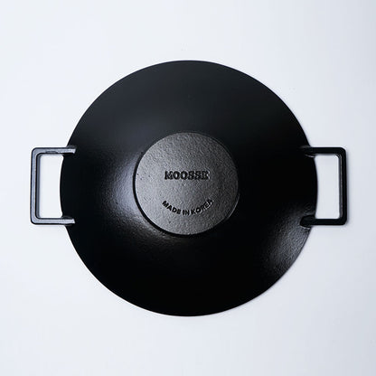 MOOSSE Korean BBQ Grill Pan, Premium Enameled Cast Iron Grill, 13”