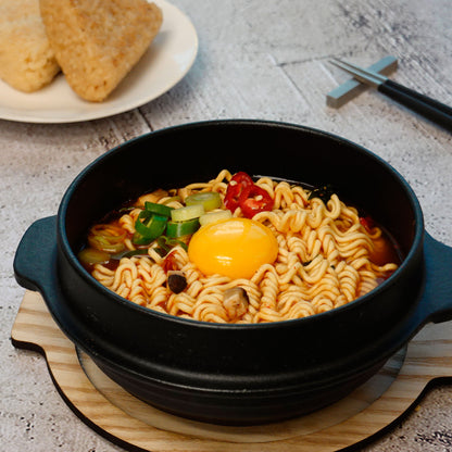 MOOSSE Gamasot Premium Rice Pot, Korean Dutch Oven, Enameled Cast Iron Pot with Lid 6.7” (17cm)