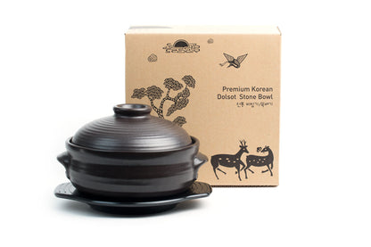 1 Case (8 units) Premium Korean Stone Bowl Large, With Lid