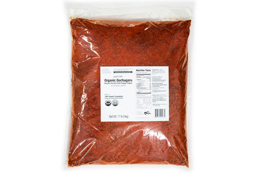 USDA Organic Kosher Gluten Free Gochugaru, Korean Hot Pepper Flakes, 11 LB (5 Kg)
